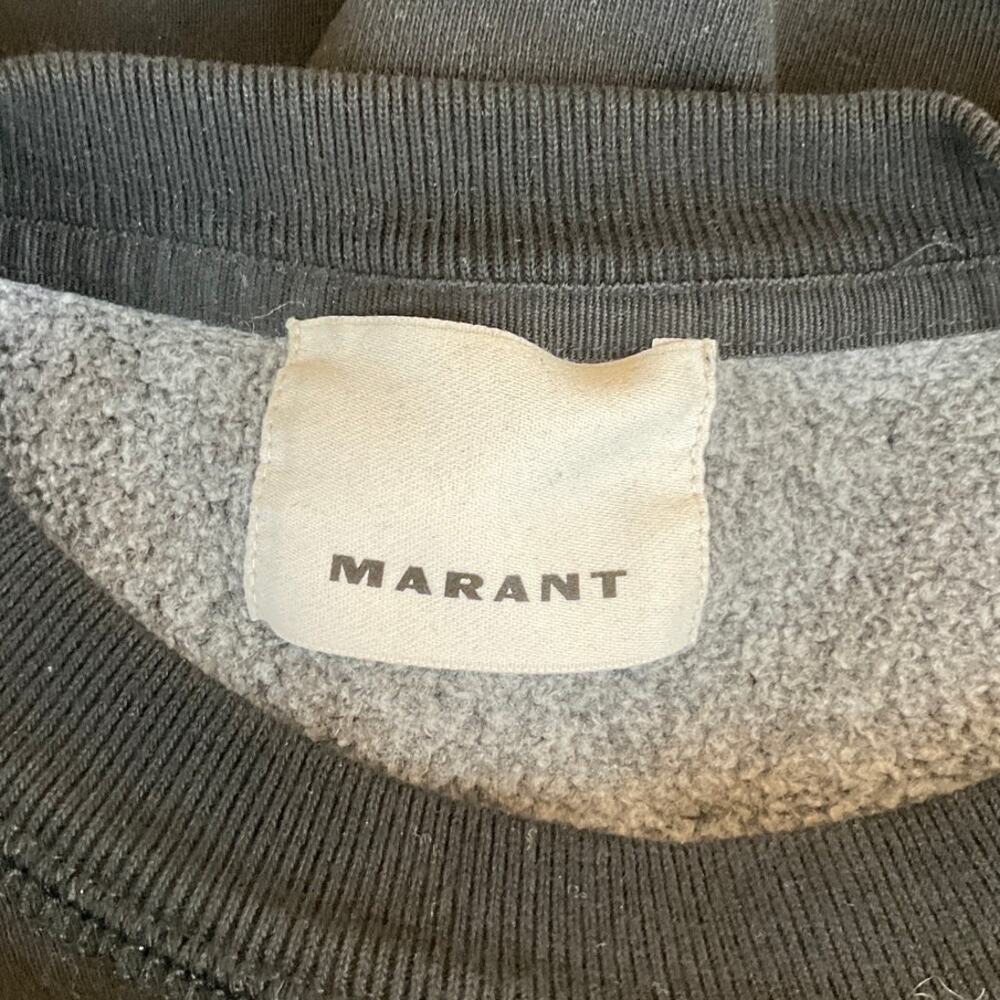 Men's Isabel Marant Mikoe Embroidered Sweatshirt Pullover, Black - Size S - Picture 5 of 10